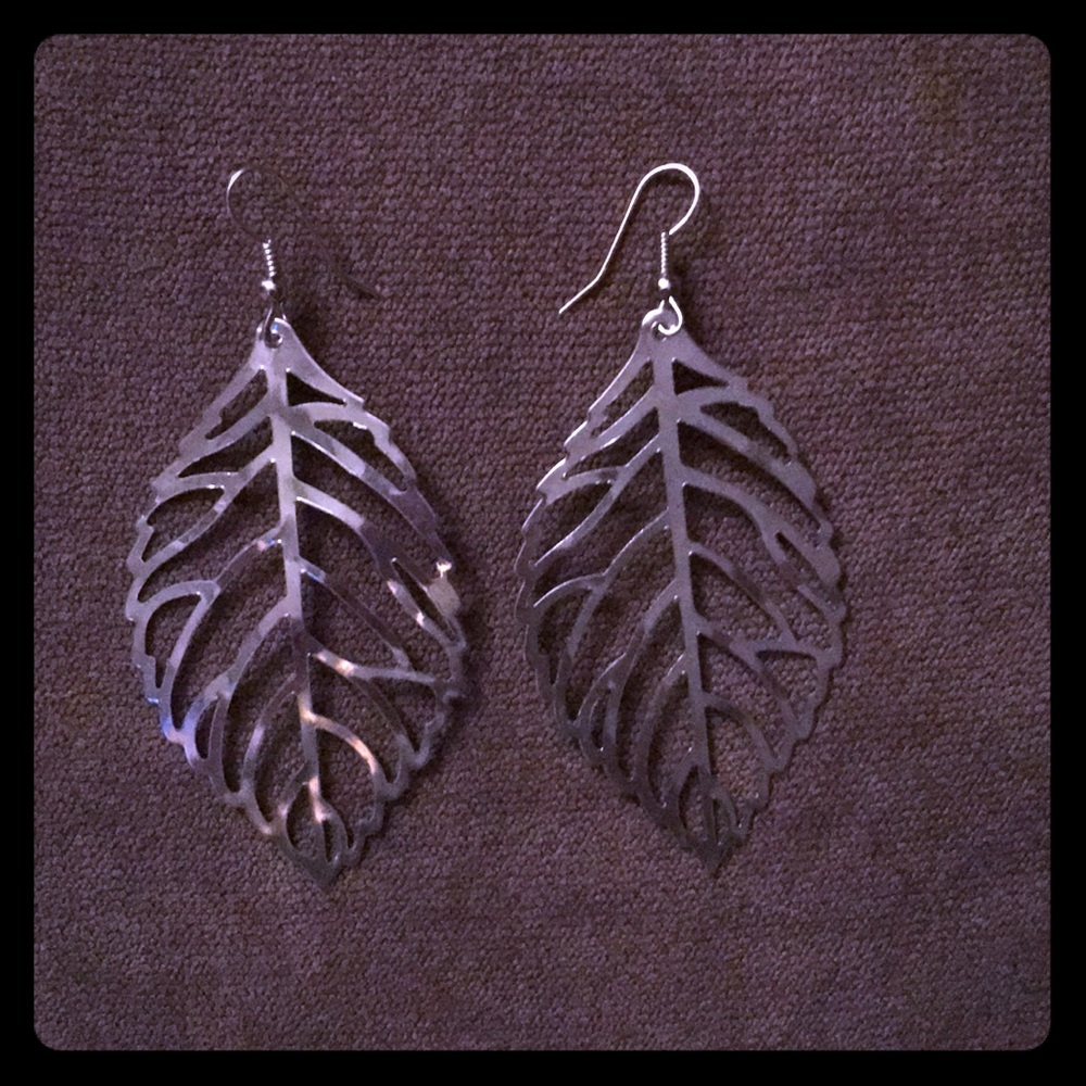 Silver Leaf Earrings